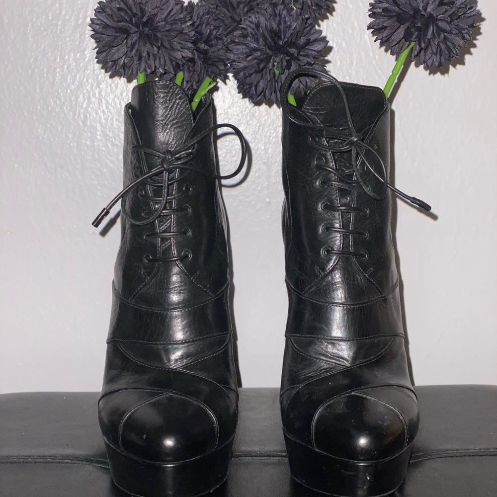 Prada Lace-Up Boots